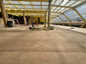 New diagonal timber decking installed at Circe’s rooftop bar